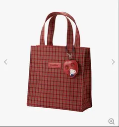 ファミリア　familiar トートバッグ　赤系チェック バッグのみ 新品未使用