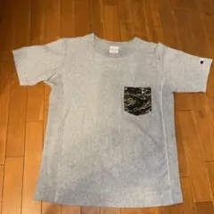 Champion 迷彩ポケット Tシャツ グレーリバースウィーブのサムネイル
