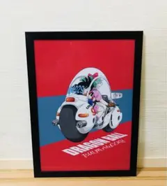 ©︎❺ ドラゴンボール 一番くじ クリアイラスト【額付】ブルマ＆孫悟空