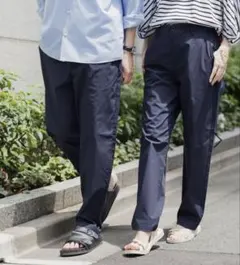 GLOBAL WORK エアかるイージーパンツ ネイビー M レディース