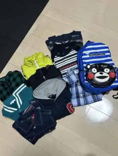 KUMAMONリュックとキッズ服120サイズ11点セット