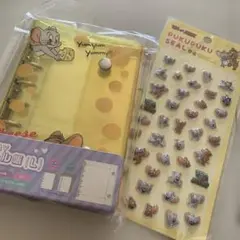 【新品未開封】トムとジェリー 2WAYシール帳 Lサイズ　ぷくぷくシール　セット