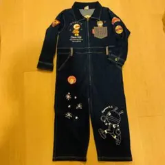 希少　アンパンマンキッズコレクション　つなぎ　ジャンプスーツ　デニム