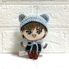 ①GiGO限定JO1マスコット 河野純喜 クマ耳小さめボンネット 水色 ブルー②