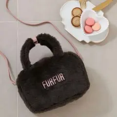 FURFUR エコファースクエアボストンバッグ IVR セール】【ZOZO限定カラー】エコファースクエアボストンバッグ