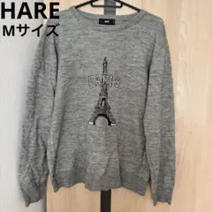 ⭐︎値下げ）HARE ）グレー エッフェル塔　Parisすニット Mサイズ
