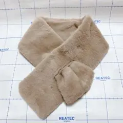 差し込みマフラー かわいい 無地 もこもこ 防寒 ふわふわ カジュアルベージュ