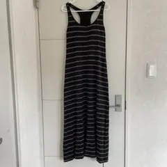 UNIQLO カップ付き　ボーダー　マキシワンピース