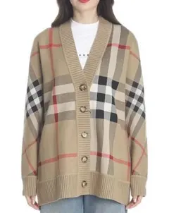 Burberry バーバリー カーディガン ブラック 【M】 ☆ほぼ未使用☆ BURBERRY - 美品 バーバリー BURBERRY カーディガン カシミヤ100