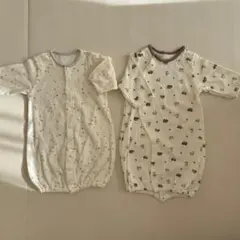 長袖コンビドレス　ツーウェイオール　セット　50-60cm 新生児　冬