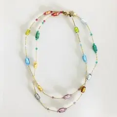 ヴェネチア美術館ムラーノガラス⭐ミックスデザインネックレス