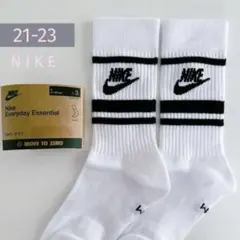 【新品】ナイキ エブリデイ エッセンシャル クルーソックス 21-23 1足