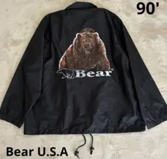 Bear U.S.A ベアーUSA 黒 90'ヴィンテージ コーチジャケット　黒のサムネイル