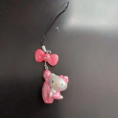 ハローキティ ROUND1 限定非売品ストラップピンク