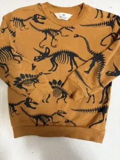 H&M 恐竜　骨格プリント トレーナー110