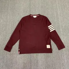 THOM BROWNE トムブラウン 4BAR 長袖カットソー ワインレッドのサムネイル
