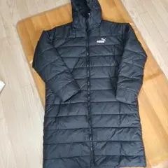 PUMA ブラック ベンチコート フード付き