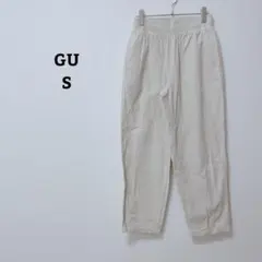 ジーユー　シェフパンツ　コーデュロイ　シンプル　ウエストゴム　綿100 S