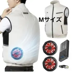 美品アイリスオーヤマ 空調作業服 ベスト L グレー フルセット 動作