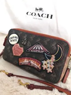 【美品】COACH キラ クロスボディ ショルダーバッグ パッチ