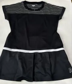 Princeワンピース ブラック ストライプ テニスウェア レディースLL