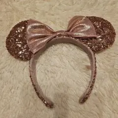 ミニーマウス風スパンコールカチューシャ