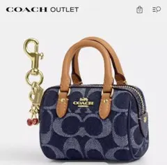 ミニ ローアン バッグ チャーム・シグネチャー デニム