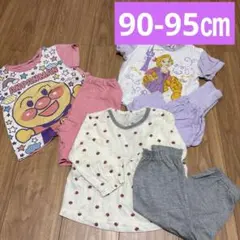 まとめ売り★アンパンマン　ラプンツェル　パジャマ　3点　半袖パジャマ　長袖薄手