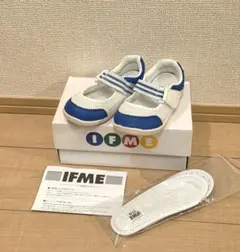 IFME イフミー　上履き　上靴　 ホワイト/ブルー　17cm