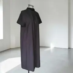 【新品未使用】J.PRESS バンドカラー 半袖シャツワンピース 鹿の子のサムネイル