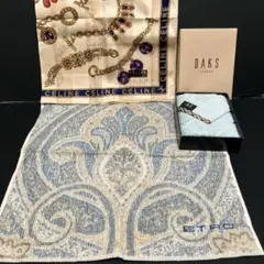 CELINE シルクハンカチ ＆エトロミニテリー＆ダックスミニタオル新品セット