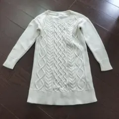 GAP KIDS アイボリー ケーブルニット ワンピース XS