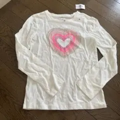 新品 タグ付 GAP kids 長袖 カットソー ハート柄 130cm