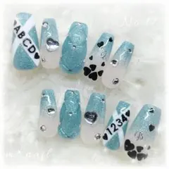 オーダー ネイルチップ 量産型 地雷系 夏ネイル 文字入れ 3D 推しネイル