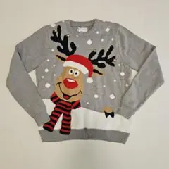 トナカイ アグリー セーター ダサセーター クリスマスベル ニット セーターのサムネイル