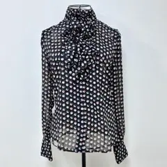 【訳あり】ナラカミーチェ　ブラウス　シアー　フリル　ドット