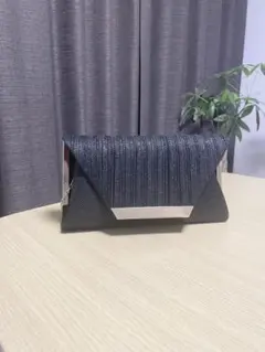 【大好評！】レディース パーティバッグ お呼ばれバッグ ブラック 黒 2way