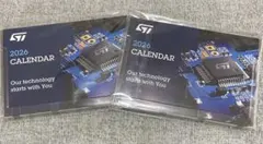 ST 卓上カレンダー 2026年 非売品 企業 電子基板デザイン 2冊セット☆