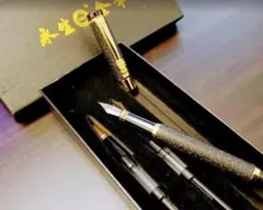 【未使用品】万年筆3点セットアートカリグラフィーギフトボックスセット（ペン先銀）