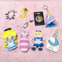 ディズニー　不思議の国のアリス　マスコットぬいぐるみ　まとめ売り