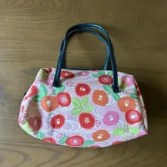 未使用☆和風花柄ミニ・ハンドバッグ