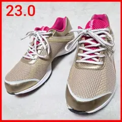 【美品】Reebok EASYTONE スニーカー ゴールド ピンク 23cm