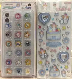 【正規品】キラキラジュエルシール♡マシュマロみたいなフワフワにゃんこ♡おはじきのサムネイル