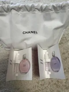 CHANEL チャンス　サンプル 2種セット　ロゴ入りコットンポーチ付き