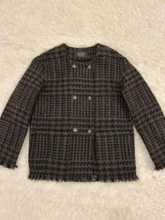 john braniganジョンブラニガンツイードニットダブルジャケット★イエナ