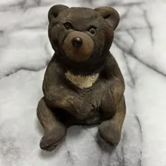 くま　くまさん　熊　置物　重い　掘り　細かい　インテリア　オシャレ　おすわり