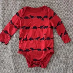 Baby gap赤い恐竜柄ロンパース6〜12M