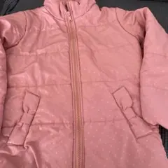 ピンク ドット柄 ダウンコート 120 女の子120 アウター　防寒着　かわいい