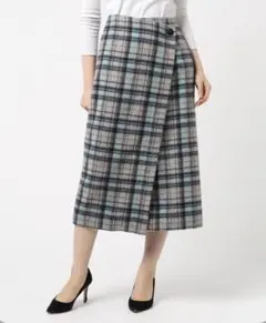 【美品】Beauty&youth チェック　シャギー　スカート