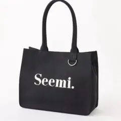 【最安値】Seemi.by NICE CLAUP ロゴトートバッグ 黒 ブラック